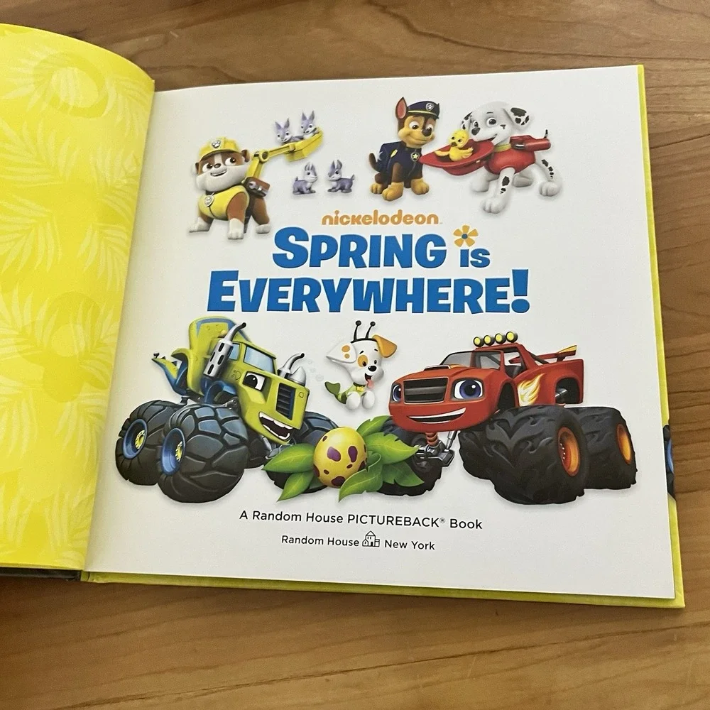 Spring is Everywhere Nickelodeon Hardcover Paw Patrol Bubble Guppies & More Book